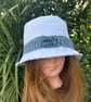 White denim bucket hat - upcycled  - Image 4