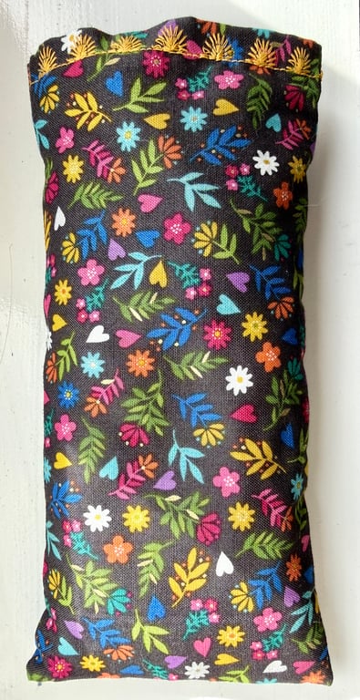 Lavender and hop sleep-aid bag - colourful ditsy flowers - zero waste design