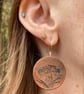 Otter - Handmade Etched Copper Earrings LARGE - Image 3