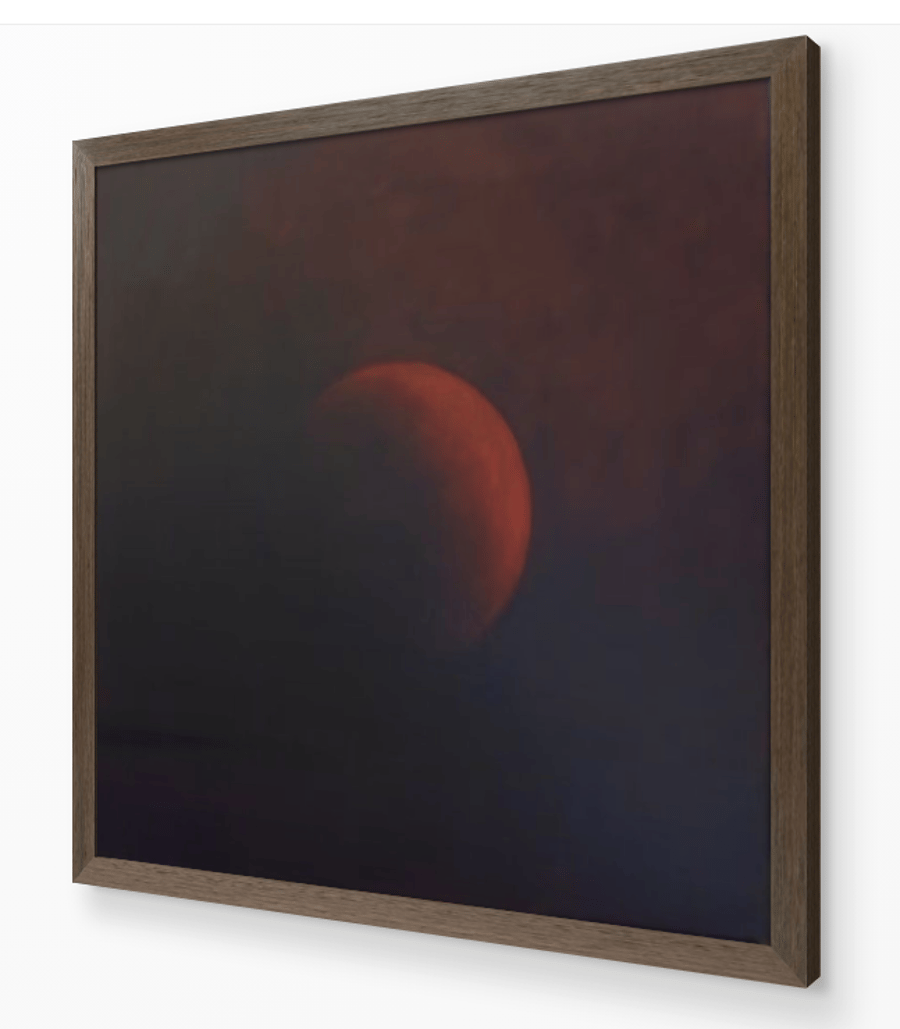 RED ORB - large contemporary wall art painting