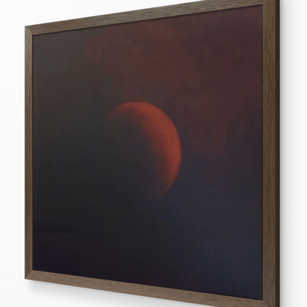 RED ORB - large contemporary wall art painting