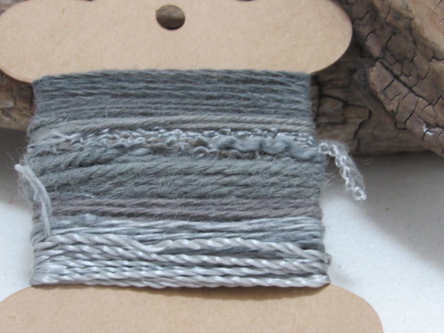 Small Slate Blue Grey Natural Dye Textured Thread Pack