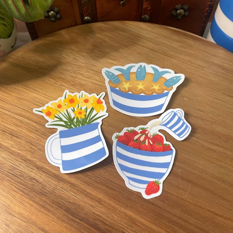 Cornishware Stickers Pack - Cornwall Gift