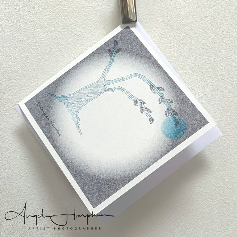Blank Card and Envelope - Fine Art Design - Sheltering Tree Winter