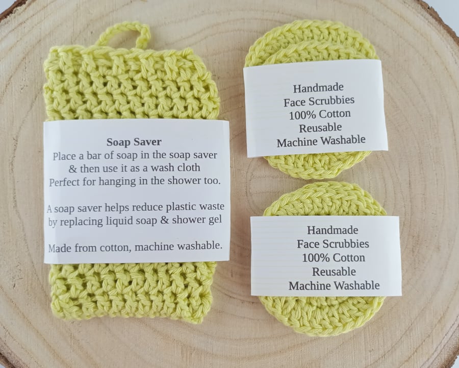 Skin Care Pamper Set 4 Face scrubbies and 1 s... Folksy
