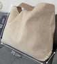 XXL Jute and cotton beach bag with vegan leather handles - Image 4
