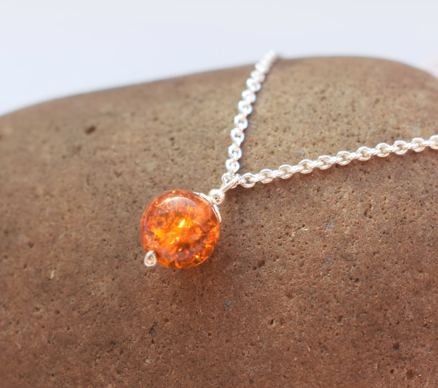 Amber Necklace - Real Amber Jewellery, Amber Pendant, Gifts for Her, Christmas