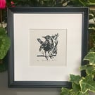 Blackbird - Original Handprinted Lino Print