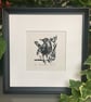 Blackbird - Original Handprinted Lino Print - Image 1