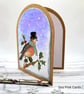 Robin Christmas Cards - 2 card set, letterpress style, watercolour, retro  - Image 3
