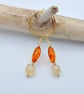Amber & Citrine Earrings, November Birthday, Scorpio, Anniversary, Gifts For Her