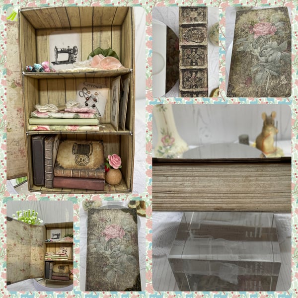 Sewing - Hidden Book Cabinet The Sewing Room by Carolee Crafts PB12 - 0022