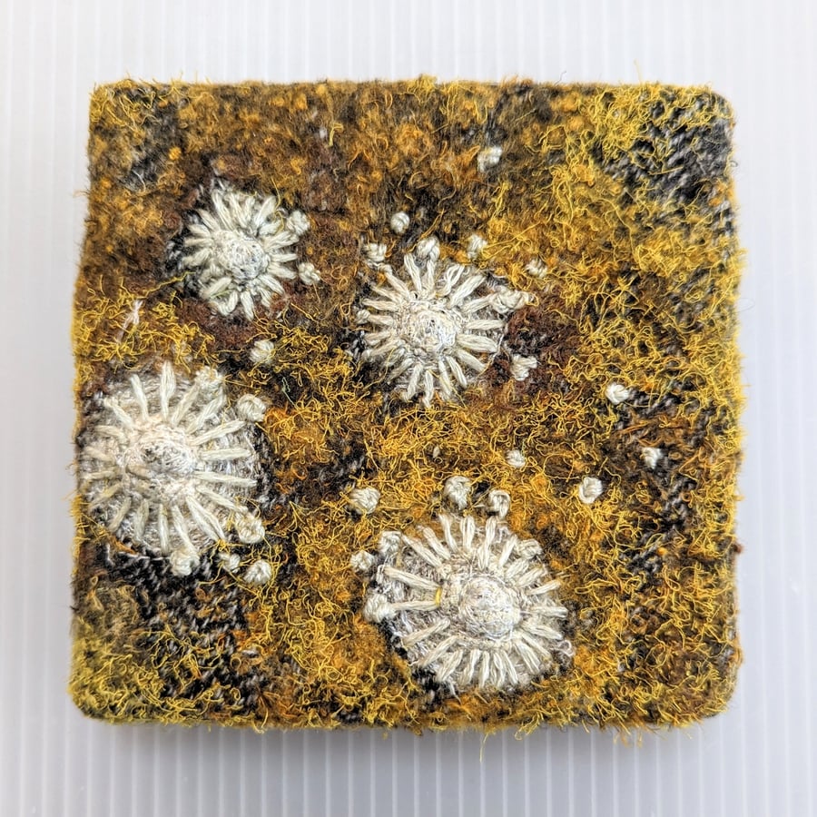 Saffron & Brown Coastal inspired Textile Art