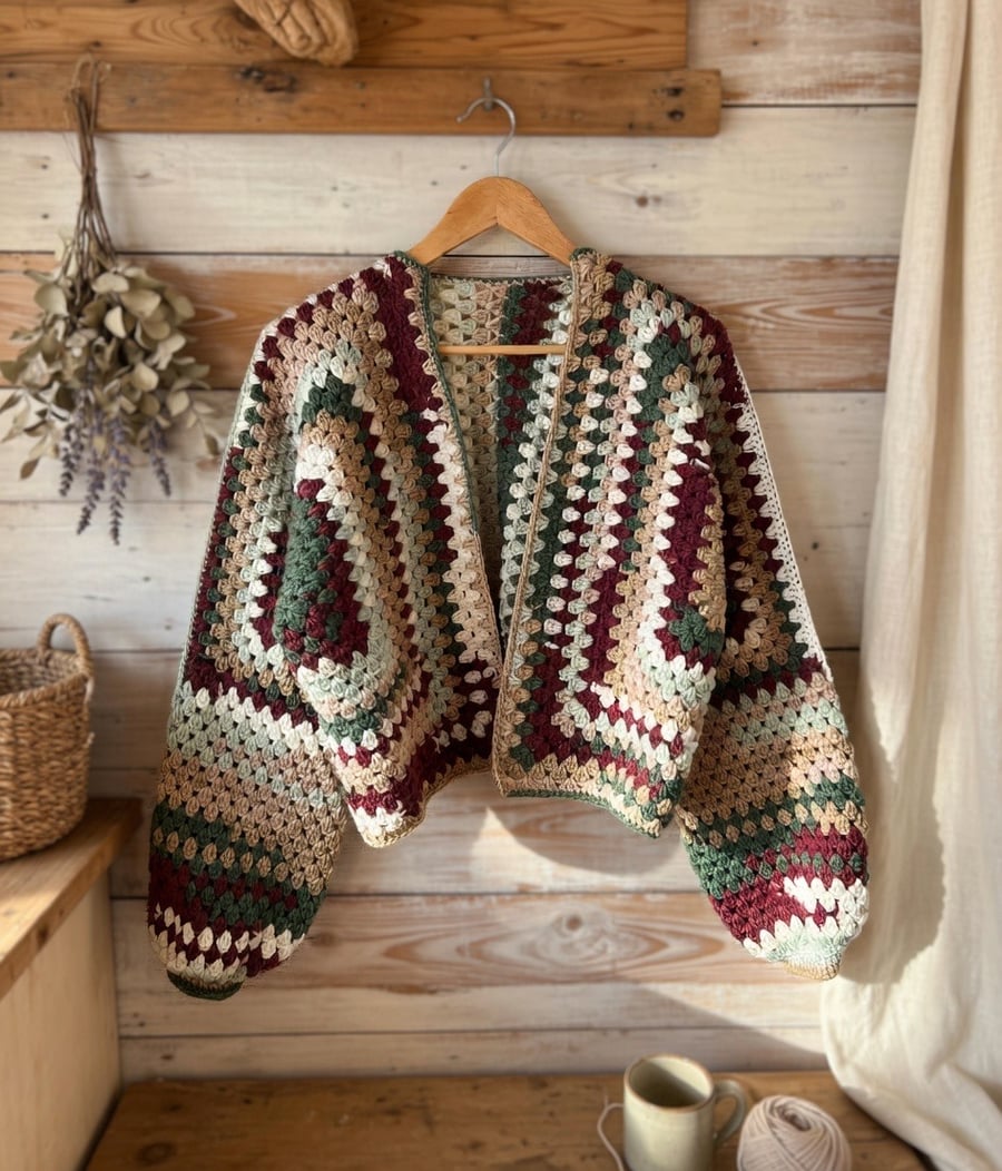 Cropped Crochet Cardigan Jacket - 10-12 