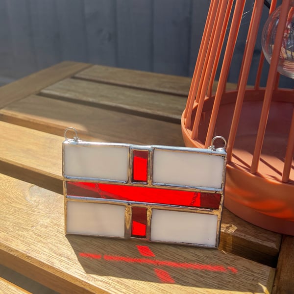 England St George Flag - small stained glass