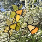 Stained glass Daffodil in everlasting yellow glass