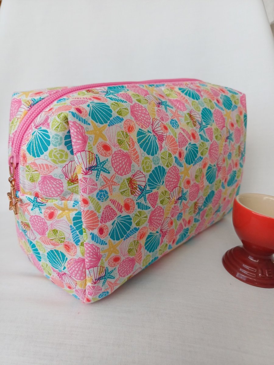 Sea shells theme soft fabric bag