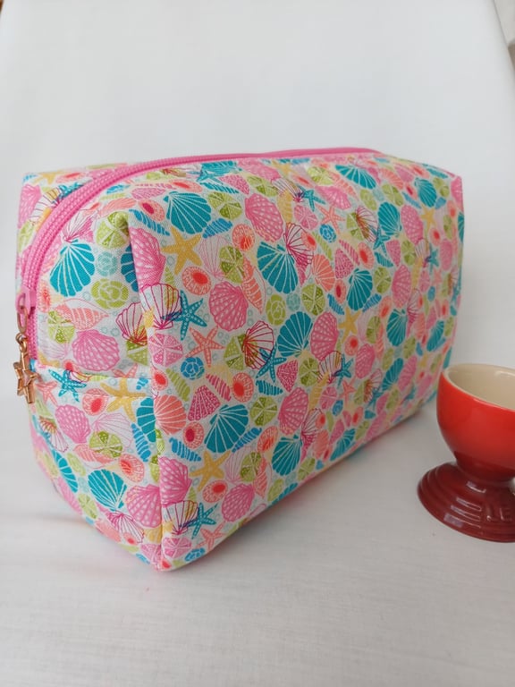 Sea shells theme soft fabric bag