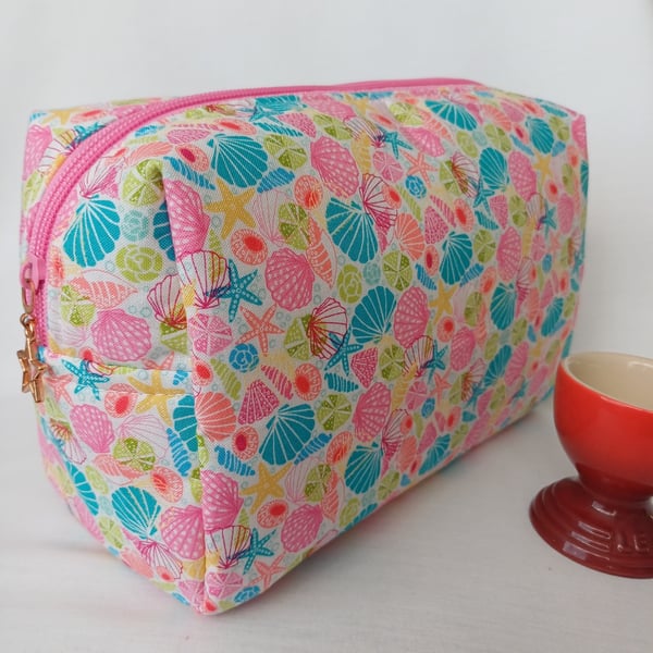 Sea shells theme soft fabric bag