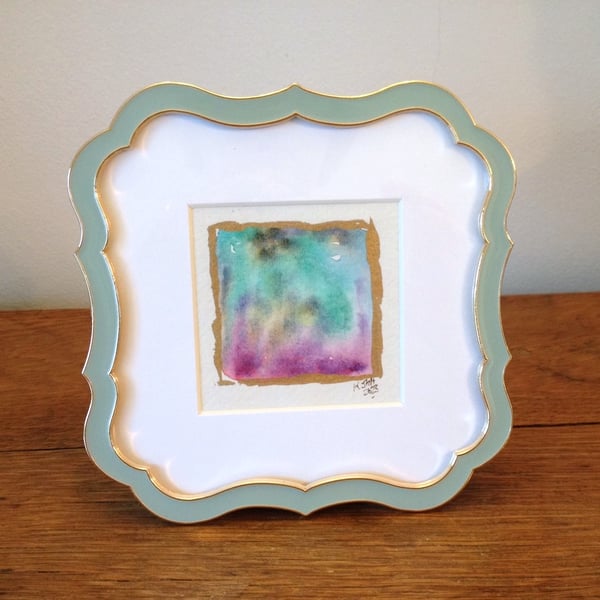  Pretty Framed Abstract Original Watercolour. 