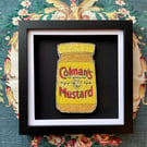 Stitched mustard artwork