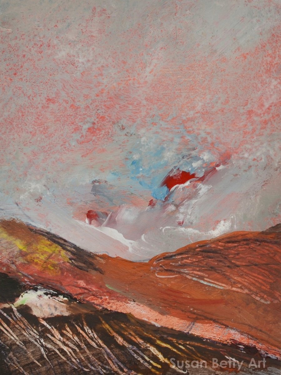 ACEO Original Painting of the Grampian Hills