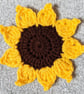 Pack of Four Crochet Sunflower Coasters - Image 4