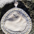 Nordic Energy – Minimalist White Amulet with Soutache & Beads