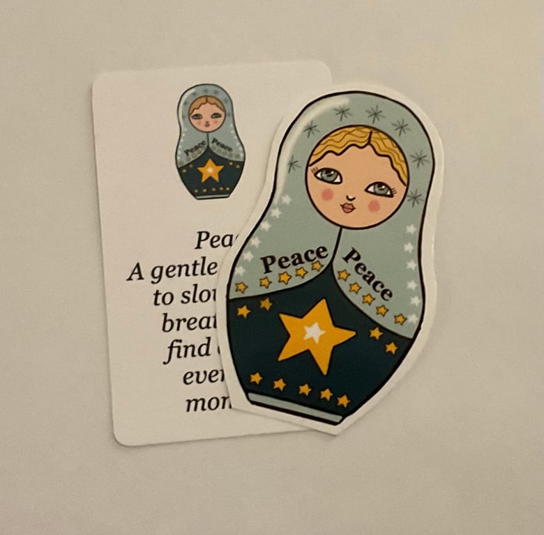 Peace (2) Russian doll sticker