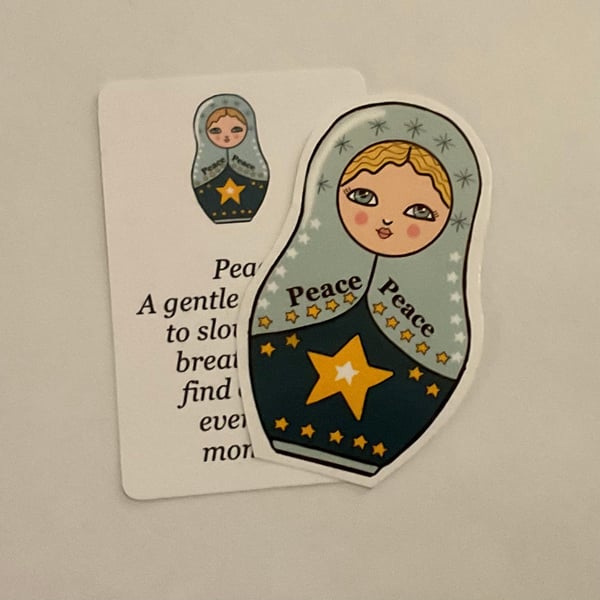 Peace (2) Russian doll sticker