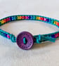 Multicoloured rainbow bead and teal leather bracelet, Pride bracelet  - Image 7