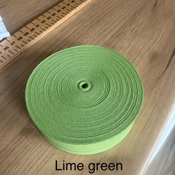 5 meters 1" (25mm) lime green  cotton bias binding  Buy 4 get one free