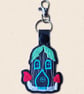 Fairy House Keyring - Embroidered Woodland Bag Charm - Image 3