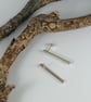 Silver Birch Bar Stud Earrings, inspired by nature - Image 4