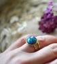Light Blue Sparkly Hypoallergenic Adjustable Ring - Image 4