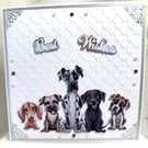 Cute Birthday Card for Dog Lovers, Multiple Dog Breeds, 3D Handmade