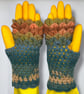 Crocheted Fingerless Dragon Scale Gloves - Image 4