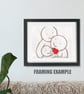 Hugs artwork 1, mounted, unframed - Image 2