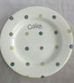 Personalised Spotty Dotty Dinner Plate - Image 1