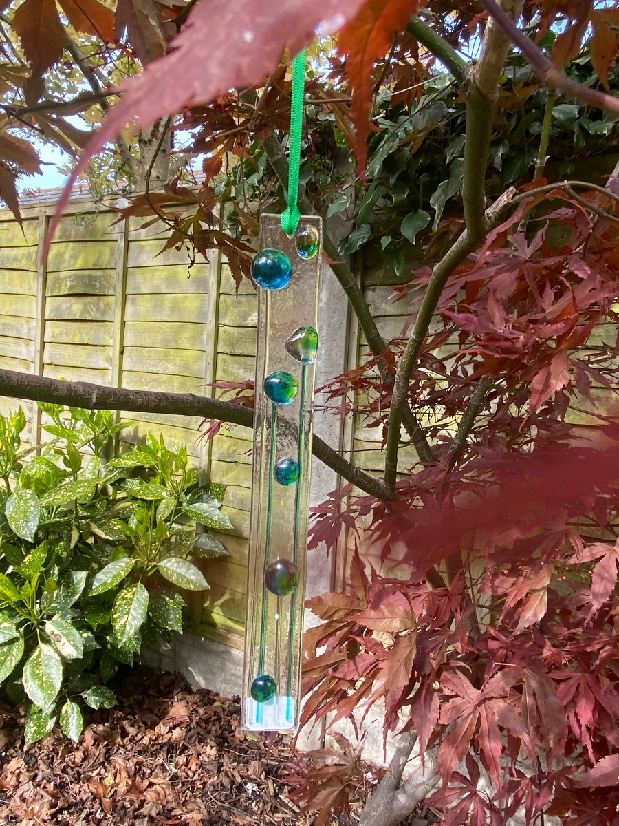 Fused glass hanging decoration