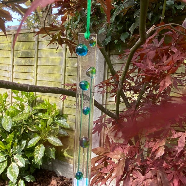 Fused glass hanging decoration