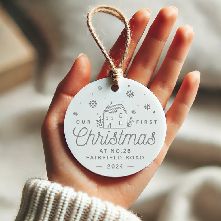 New Home - Christmas House Ornament: Personalised First Christmas Keepsake Gift