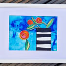 Original framed small watercolour - Zandra I
