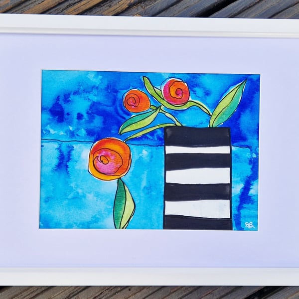 Original framed small watercolour - Zandra I