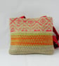 Tote bag in Andean inspired fabric with magnetic fastening