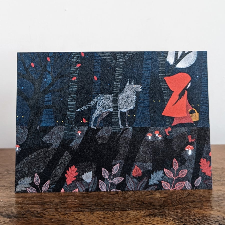 Postcard Little Red Riding Hood 