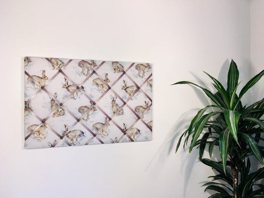 Voyage Maison hares fabric ribbon board, noticeboard, wall decor, memoboard