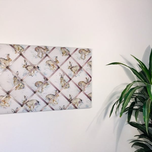 Voyage Maison hares fabric ribbon board, noticeboard, wall decor, memoboard