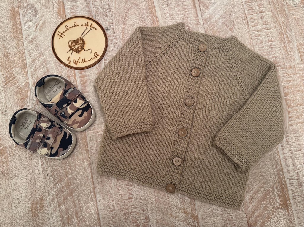 Made To Order Handknitted Simple DK Cardigan 5 sizes. Any colour.