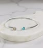 Sterling Silver Cuff With Gemstones - Image 1